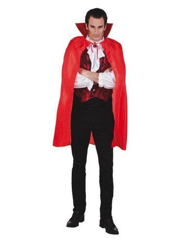 Cape de vampire rouge 120cm - de haute qualité, idéale pour le carnaval, les fêtes à thème et les événements spéciaux.